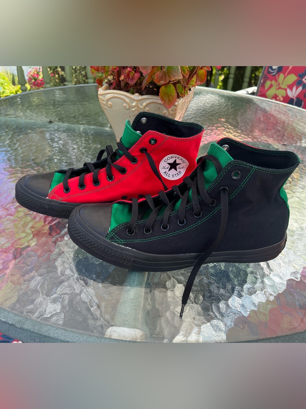 Converse Pan African Flag Red Black Green Hi Top Sneakers SZ: 11 Men’s